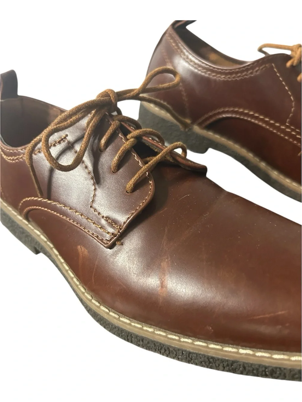 Deer Stags Boys' Zander Lace-up Dress Comfort Brown/Dark Brown - 5 1/2 Big Kid